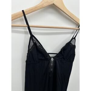 Victoria's Secret Very Sexy Black Slip Lingerie Women Sz M Lace Nylon Date Night
